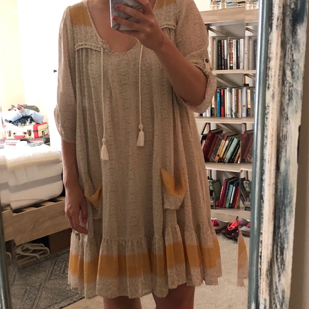 Free People printed peasant dress